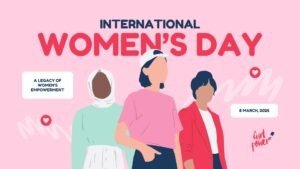 Red and Pink Illustrative International Women’s Day Presentation