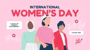 Red and Pink Illustrative International Women’s Day Presentation